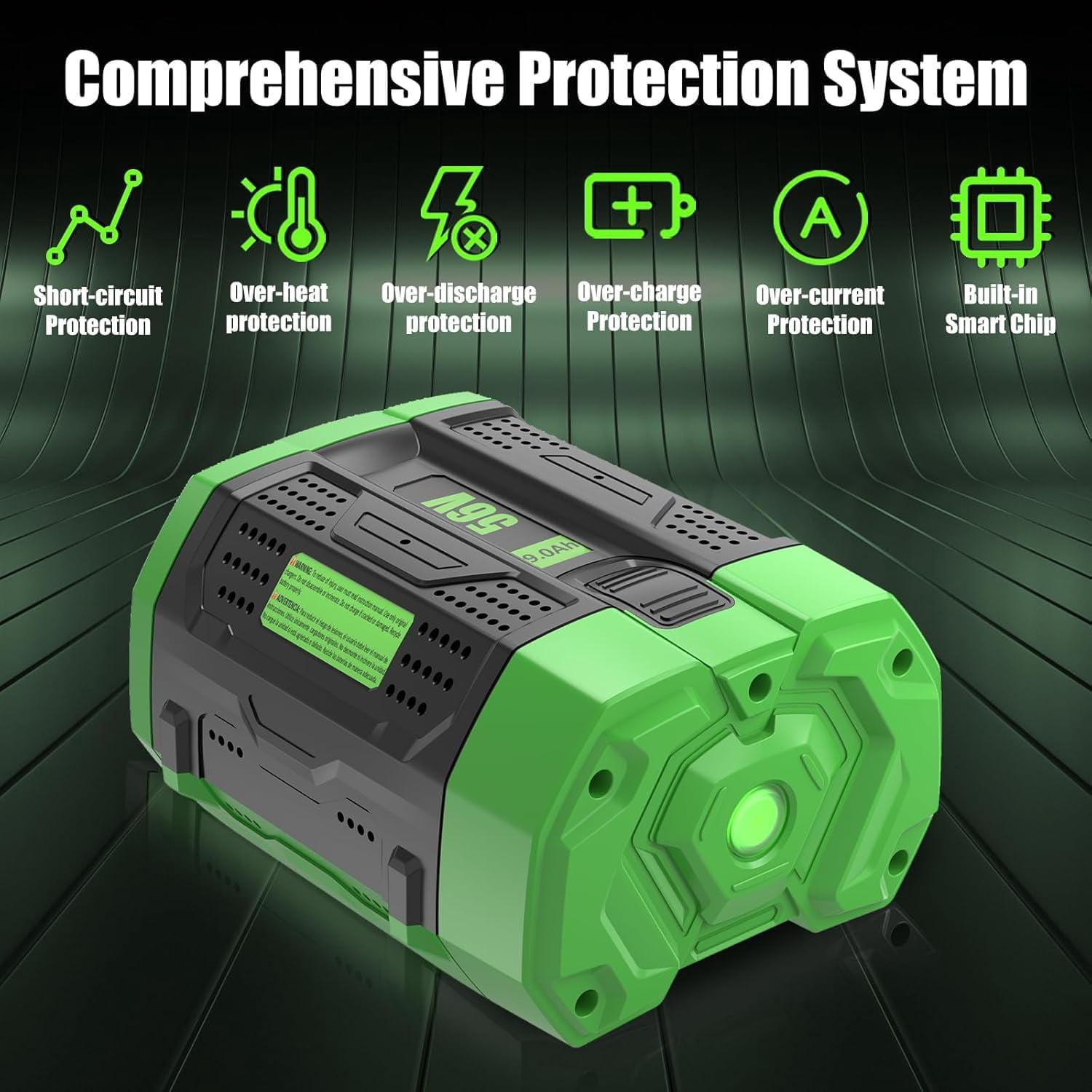 BA4200T 9000mAh Replacement for EGO 56 Volt Battery, Compatible with EGO Snowblower, Leaf Blower, Electric Cordless Power Tools and Charger