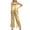 Khaki, variant on REORIAFEE Women's Classic Long Silk Satin Pajama Set 2 Piece Outfits Sleeveless Tank Crop Top And Wide Leg Pants Set With Pockets Solid Color Loungewear Sleepwear Size S 2XL