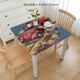 Yllo0ord Fitted Square Table Cover, with Vinyl Rectangle Tablecloth