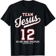 thumbnail image 1 of Camiseta de Mujer con Diseño de Jesús y Béisbol - Mateo 28:19 - Equipo Cristiano, 1 of 7