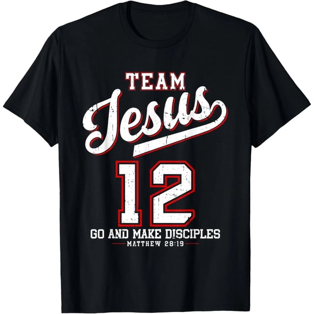 Camiseta de Mujer con Diseño de Jesús y Béisbol - Mateo 28:19 - Equipo Cristiano