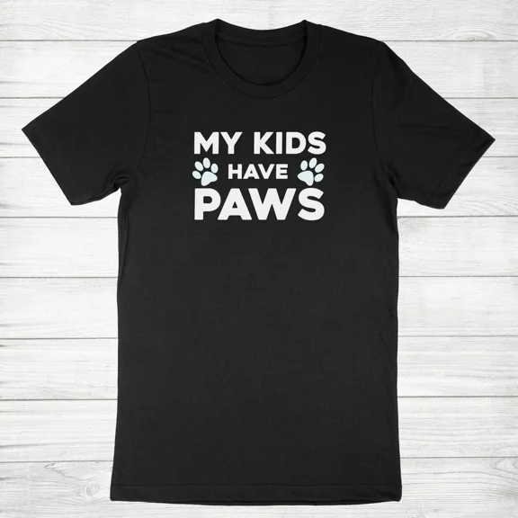 My Kids Have Paws Shirt Dog Cat Owner Funny Pet Lover Tee Unisex T-Shirt, up to Size 5XL