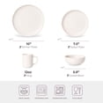 thumbnail image 3 of Stoneware Dinnerware Set,12 Piece Stoneware Dinnerware Sets With Mugs Microwave And Dishwasher Safe Stackable Matte Glaze Kitchenware, 3 of 9