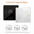 thumbnail image 4 of Contrôleur de Température Thermostat Intelligent WiFi Programmable Hebdomadaire Prend en Charge le Contrôle Tactile/ Application Mobile/ Commande Vocale Compatible avec Alexa/ Maison, pour Chaudière Eau/gaz 5A Blanc, 4 of 7