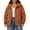Coffee, variant on Women's Plus Size Ski Jacket Windproof Waterproof Warm Winter Padded Coat with Pockets Hooded Mountain Snow Thick Outerwear for Cold Weather Pink