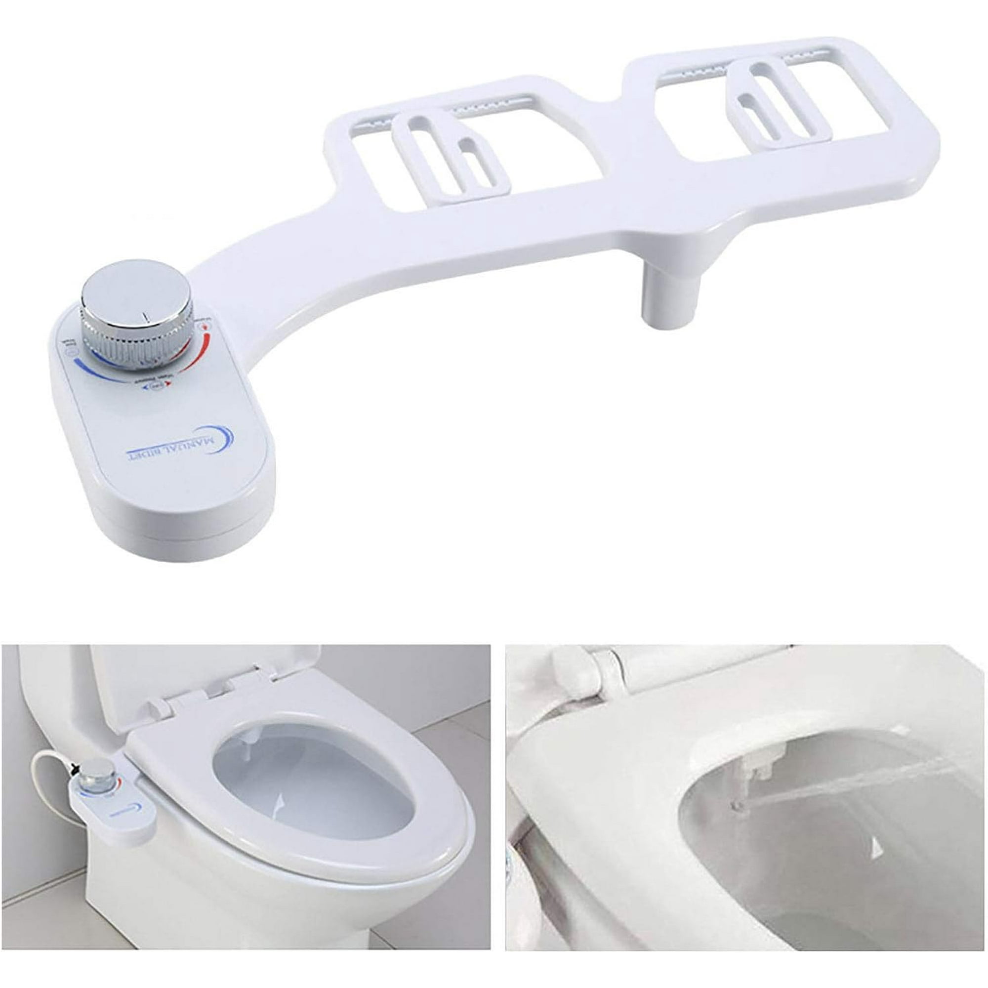 TekDeals Bidet Fresh Water Dual Spray Kit Non Electric Toilet Seat Attachment Cold Wash