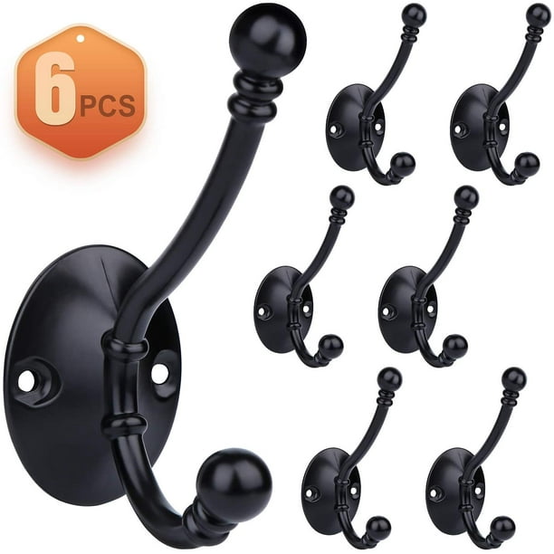 Large black coat hooks deals