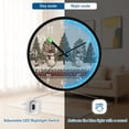 thumbnail image 5 of Voice Activated Clock with Glow Light 12 Inch Large Silent Wall Clock Battery Operated for Home Decor Snowmen and Deer in The Forest, 5 of 8