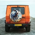 thumbnail image 6 of Goofa Colorful Cow Pasture Pattern Universal Tire Cover for Jeep, SUV, Truck, and Trailer – Waterproof, UV-Resistant,Easy to Install, Fits 14"-17" Tires-14 inch, 6 of 6