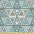thumbnail image 1 of Tribal Fabric by the Yard, Geometric Prehistoric Style Themed Triangles in Aqua Color Palette, Decorative Upholstery Fabric for Chairs & Home Accents, Multicolor by Ambesonne, 1 of 5