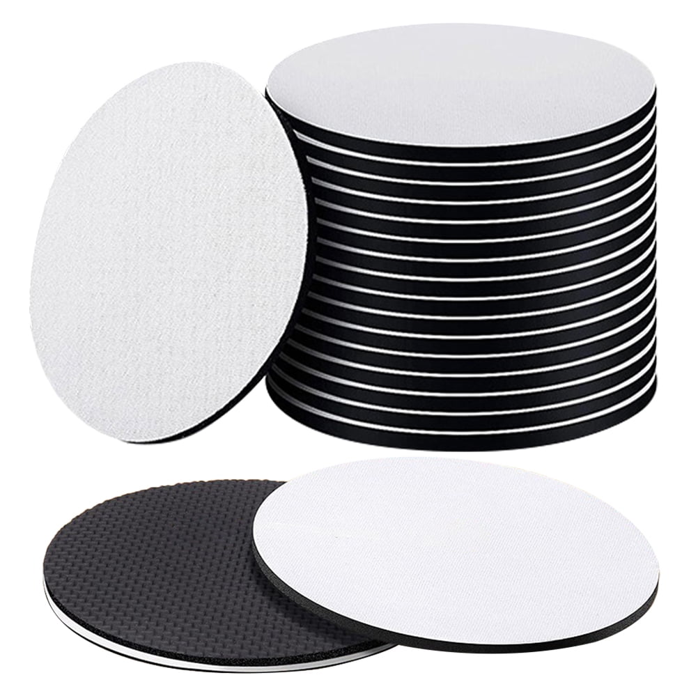 Masteelf 50PCS Sublimation Coasters Sublimation Blank Coasters DIY Crafts Cup Mat Round Cup Mat for DIY Crafts and Heat Transfer Printing