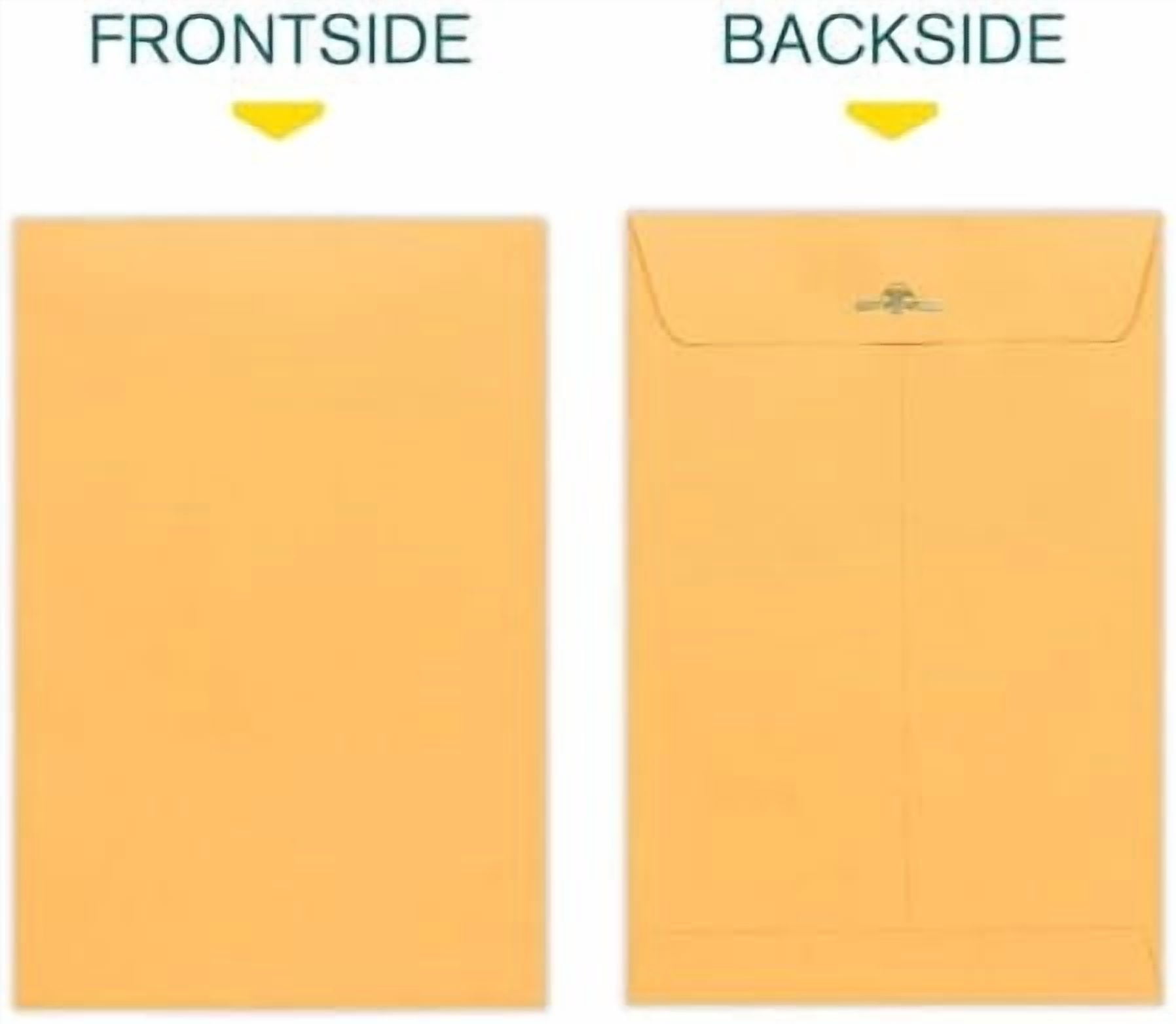 6x9 Clasp Envelopes – 100 Pack Brown Kraft Catalog Envelopes with Clasp Closure & Gummed Seal – 28lb Heavyweight Paper Mailing Manila Envelopes for Home, Office, Business, Legal or School