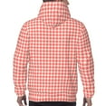thumbnail image 7 of Lsque Houndstooth With Red And White Pattern Casual Men's Hoodie,Hooded Sweatshirt with Kangaroo Pocket,Pullover Hoodie-Large, 7 of 7