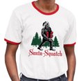 thumbnail image 2 of Santa-Squatch Ringer Tee Shirt Unisex X-Large White/Red, 2 of 5