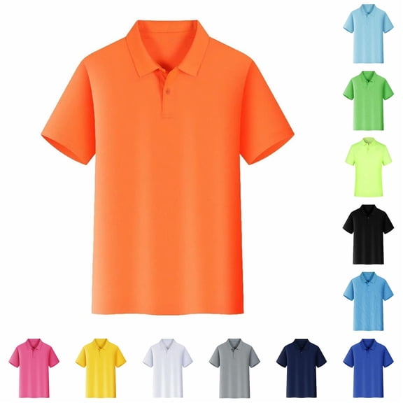 xfsWaSs Womens Polo Shirts Summer Short Sleeve Button-Up Collared Tops Breathable Fashion Business Work Shirt Solid Color Golf T-Shirts