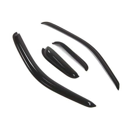 TuningPros Outside Mount Window Visor Deflector Smoke Tinted 4 Pcs Set For 1995-2004 Toyota Tacoma Double Cab