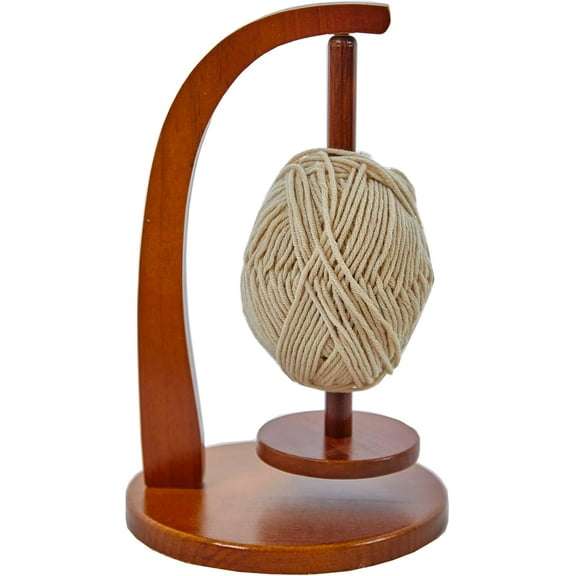 Wooden Rotating Magnetic Yarn Spinner, Portable Knitting Tool with Smooth Spin Release, Yarn Storage Holder for Crochet & Craft Enthusiasts
