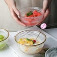 thumbnail image 2 of Glass Salad Bowl Embossed Sunflower Phnom Penh Transparent Bowl Fruit Noodle Rice Bowl Decoration Tableware Kitchen Accessories Tracing Gold, 2 of 6