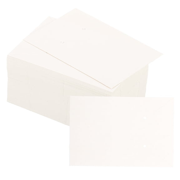 Uxcell 2.5" x 3.5" Earring Display Card Necklace Card Holder Blank Paper Tags Earring Card, White 100 Pack