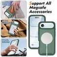 thumbnail image 4 of For iPhone Air Case, 360° Rugged Protective Shell with Screen Protector, Heavy Duty Shockproof Case Matte Translucent Compatible with Magsafe, Green, 4 of 6