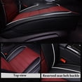 thumbnail image 4 of 1 Piece Leather Car Seat Cover Front Seat Covers for Cars Waterproof Cushion Pad Automotive Covers for Most SUVs Sedan Truck Cars, Red, 4 of 11