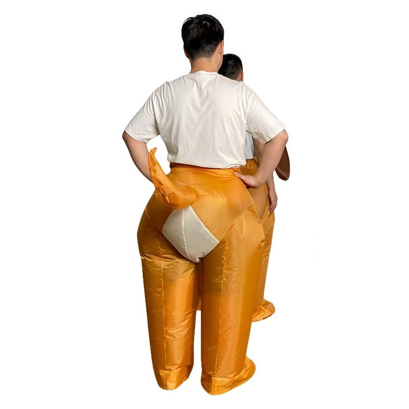 Inflatable Two-Person Dachshund Costume - Funny Ride-On Dog Outfit For Parties & Events,Height 59"–74.8",Dog