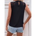 thumbnail image 6 of Women'S Lace Sleeveless Tops Pleated Summer Tank Tops 2025 Dressy Casual Sleeveless Shirts Blouse Black XL, 6 of 8
