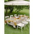 thumbnail image 3 of Outdoor Tablecloth with Umbrella Hole and Zipper, Brown Yellow Sunflower Rectangle Table Cloth 60x84 Inch Waterproof Tablecloth, Summer Botanical Farmhouse Floral Picnic Table Cover for Patio Camping, 3 of 7