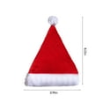 thumbnail image 3 of Fiudx Gorro de Papá Noel Brillante, Diseño Clásico de Terciopelo, Forro Suave y Cálido, Decoración Navideña Unisex, Imprescindible para Fiestas Navideñas, Cómodo para Adultos, Talla 40 Cm., 3 of 6
