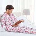 thumbnail image 5 of Bingfone Men's Pajama Set 2 Piece Loungewear PJs, Long Sleeve with Pajama Pants-Seahorse and Starfish, 5 of 7