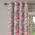 thumbnail image 2 of Ambesonne Flower Grommet Curtain, Romantic Bridal Bouquets, 50" x 108", Dark Coral Sage Green, 2 of 6