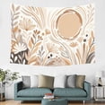 thumbnail image 3 of Boho Tapestry Wall Hanging – Floral Garden Tapestry for Bedroom, Living Room & Outdoor Decor, Peach Skin Fabric Hippie Mandala Tapestry, Large Polyester Wall Art, 3 of 6