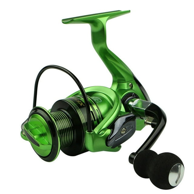Spinning Fishing Reels Gold Green Red 13+1bb 5.5:1 Full Metal For Fish Feeder Baitcasting Reel Spinning Reels For Rod ,Rigid Aluminum Skeletal Frame