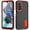 Black+Orange, variant on Lunvic for Samsung Galaxy A26 5G Case with Kickstand, Heavy-Duty 3-in-1 Dual-Layer Shockproof Full Body Bumper Protective Phone Cover, Gray+Green