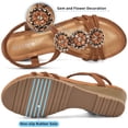 thumbnail image 5 of Ablanczoom Womens Wedge Sandals: Comfortable Dressy Sandals Women Shoes Elastic Ankle Strap Summer Beach Footwear, 5 of 6