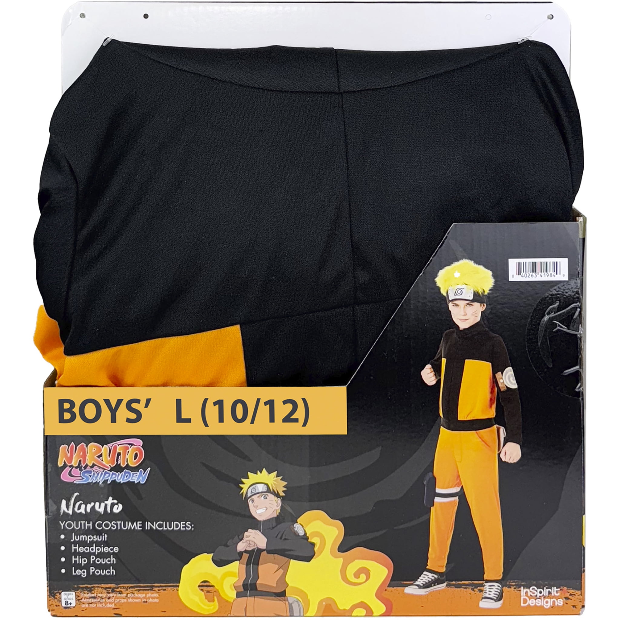 Naruto Shippuden 4pc Halloween Costume for Children, Boy's Size L (10/12), by Inspirit Designs