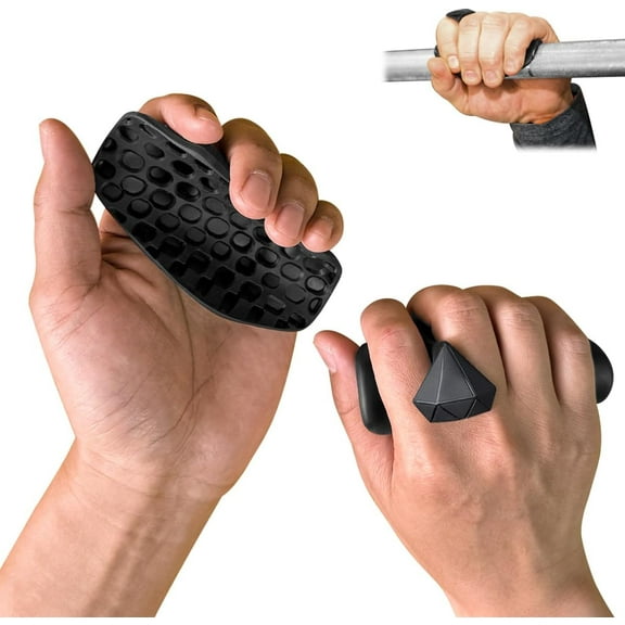 Rubber Gym Grips Weight Lifting Grips for Men & Women, Anti Slip Workout Grip for Hand Protection, Weightlifting Grips for Workout, Dumbbell Gripper, Deadlift Grip Pad (1 Pair)