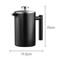 thumbnail image 2 of for French Press Coffee Maker Espresso Tea Pot Stainless Steel Brewed Double Wall, 2 of 8
