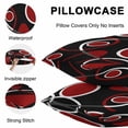 thumbnail image 5 of Throw Pillow Covers 20x20 Inch Set of 2, Black Red Waterproof Outdoor Pillow Covers, White Circle Geometric Abstract Texture Decorative Cushion Pillowcases for Couch, Sofa, Bed, Garden, Patio, 5 of 9