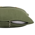 thumbnail image 3 of Ox Bay Amias Solid Transitional Cotton Hand Woven Throw Pillow, Forest Green, 20" x 20", 3 of 14