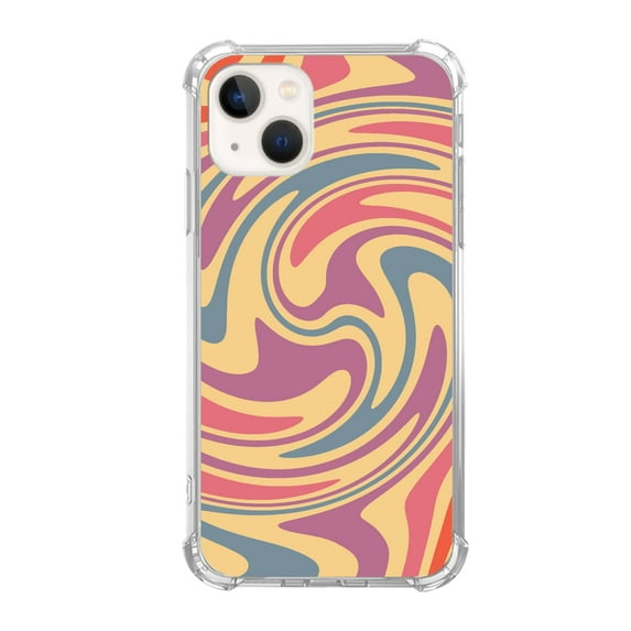 Retro Swirl Case Compatible with iPhone 14,Aesthetic Art Design TPU Bumper Cover Case