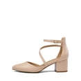 thumbnail image 2 of Zapatos de Tacón Grueso con Punta Fina para Mujer DREAM PAIRS en Color Nude, 2 of 8