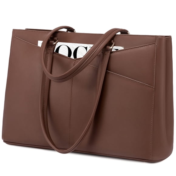 Bolsa para portátil LOVEVOOK de piel impermeable de 15.6 pulgadas para mujer