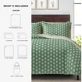 thumbnail image 3 of Mainstays Ensemble courtepointe et drap-housse légers tout-en-un - 7pièces, Grand Lit, Floral Vert, 3 of 14