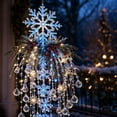 thumbnail image 4 of Crystal Cascade Christmas Light, Hanging Snowflake & Crystal LED Porch Decor, Christmas Hanging Decoration, for Porch & Window, Crystal Pendant(A), 4 of 7