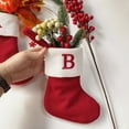 thumbnail image 6 of TETOU Christmas Stockings Small Embroidered Letter Knitted Xmas Hanging Stocking Christmas Decor Red, 6 of 9