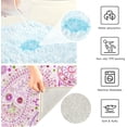 thumbnail image 5 of Dreamtimes Paisley Flowers Bath Mat Set Soft High Absorbent Non Slip Rectangular Bath Rug+U-Shaped Toilet Mat, Non-Slip Bath Carpet Bath Mats for Bathroom 17.3"x13.4"+23.6"x15.7", 5 of 5