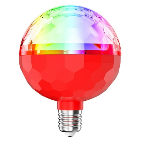 

Lomubue Party Projection Lamp Exquisite Pattern Flicker Free Voice Command Low-Power Consumption Wide Application Energy-saving RGB Light Bulb Rotating Ambient Lamp Home Supplies