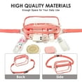 thumbnail image 4 of Tignapoo Clear PVC Adjustable Waist Pack for Stadium Events, Travel, and Daily Use - Waterproof, Easy-Clean, and Versatile Pink Fanny Bag, 4 of 7