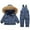 Black, variant on LIJCC Toddler Winter Snow Suits Boys Girls Hooded Down Jacket Snow Bib Kid Coat & Ski Bib Pants Set Baby Snowsuit Coat Infant Jumpsuit